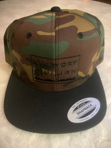Multicam w/Black Bill Classic Snapback Hat w/ Black EveryDayCivilian Logo