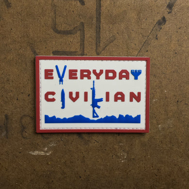 EveryDayCivilian PVC Patch Red, White(Glow), & Blue
